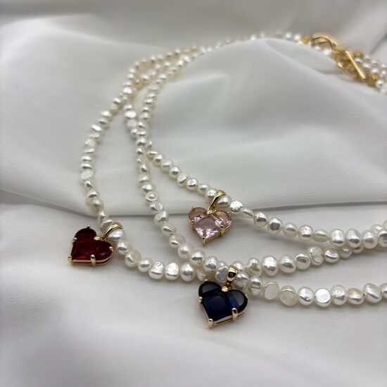 Pērļu Kaklarota - Cirkonija Sirsniņas Piekariņš