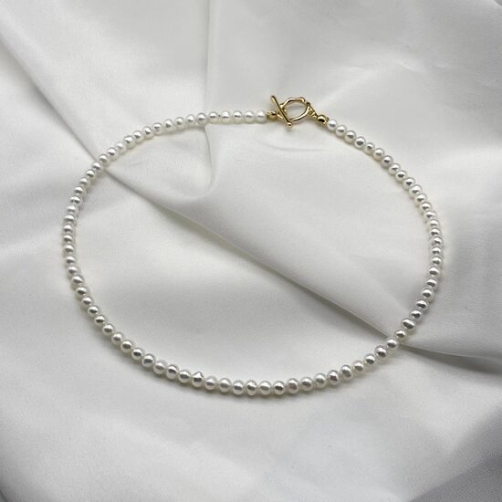 Pērļu Kaklarota – Baltas Smalkas Pērles