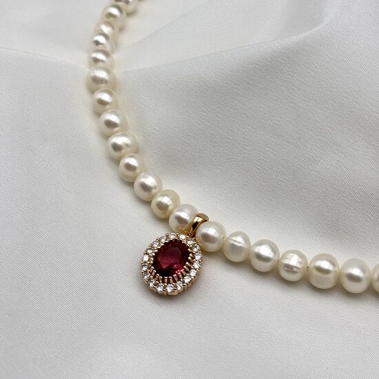 Red Zircon Pendant